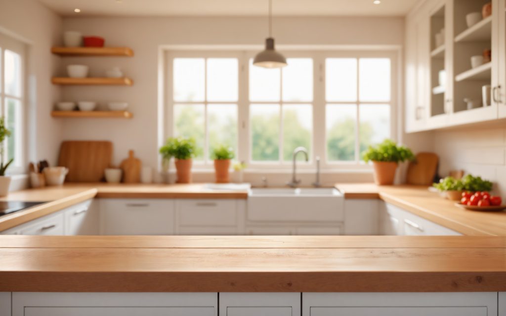 Modern Kitchen Interior with Natural Light